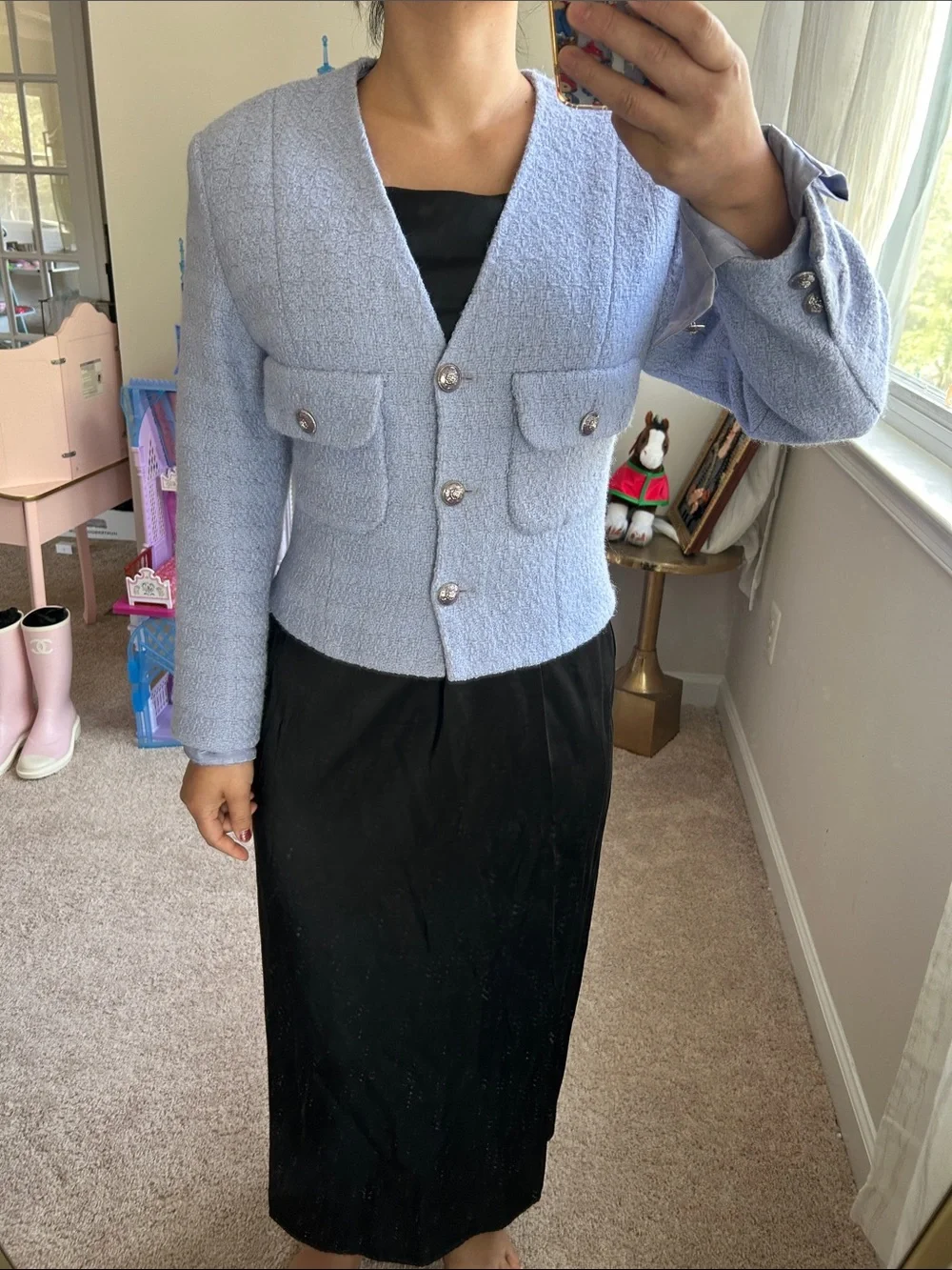 Chanel wool tweed jacket.